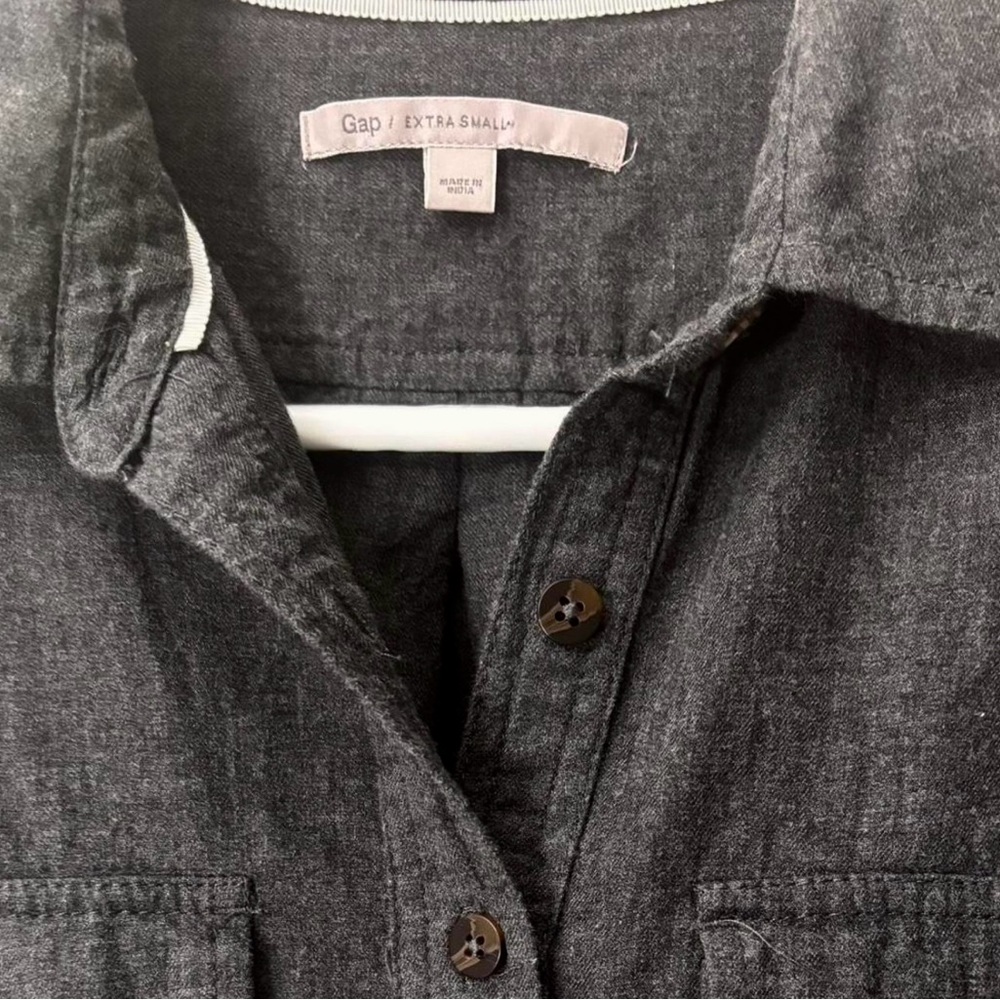 GAP Charcoal Grey Long Sleeve Dress, XS - Picture 2 of 6